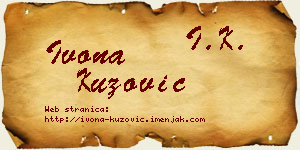 Ivona Kuzović vizit kartica
